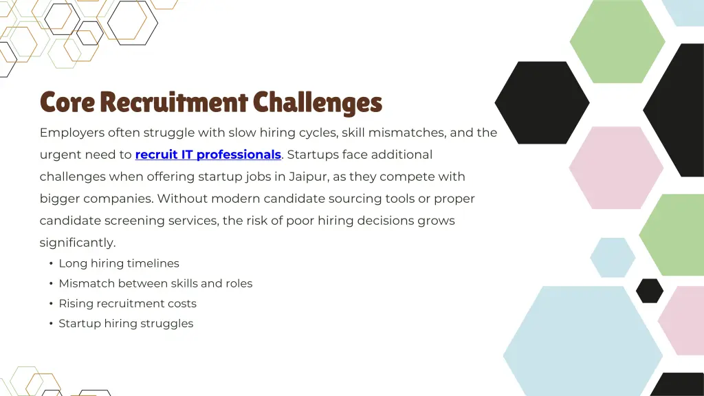 core recruitment challenges
