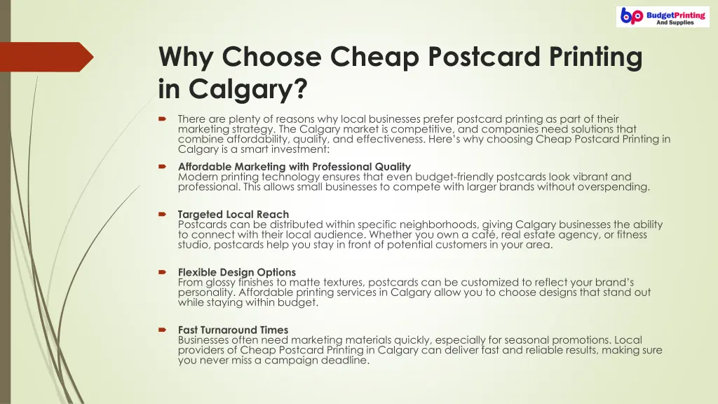 why choose cheap postcard printing in calgary