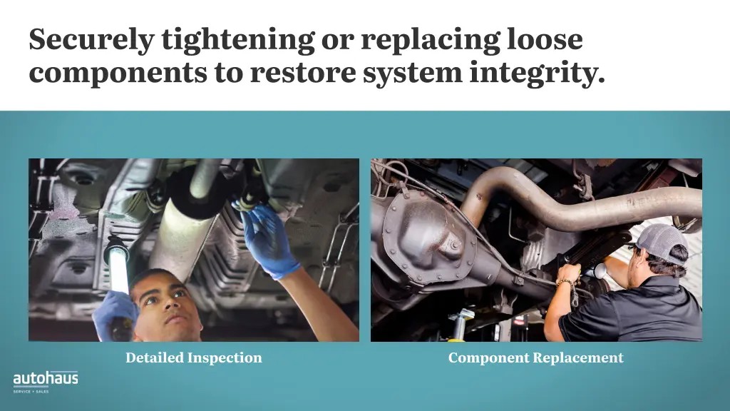 securely tightening or replacing loose components
