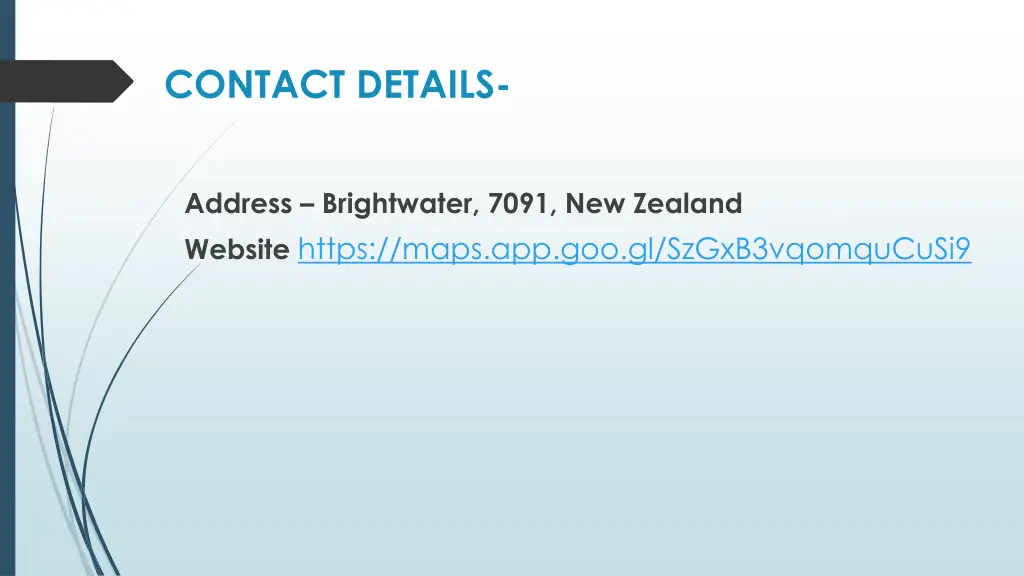 contact details