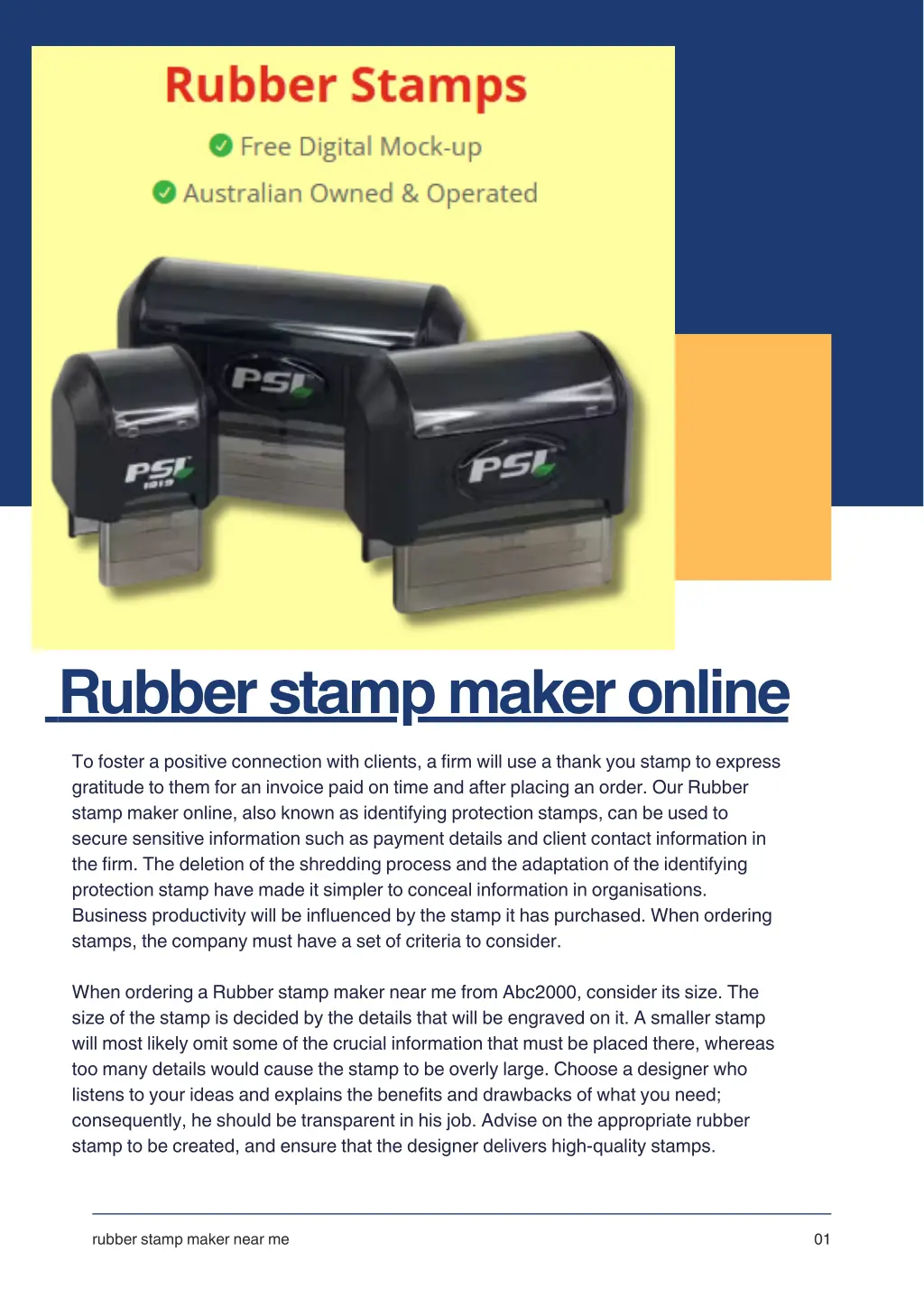 rubber stamp maker online