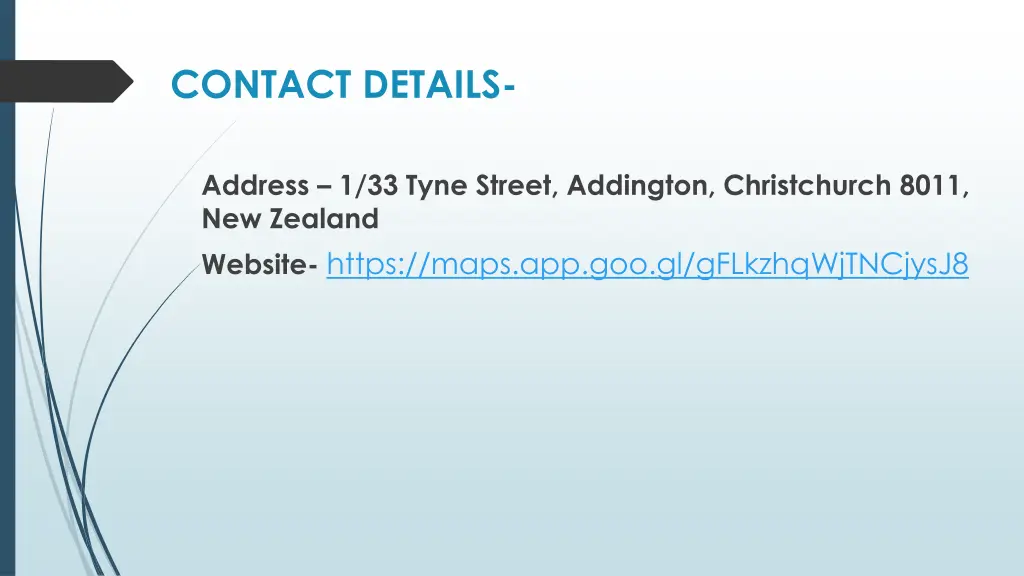 contact details