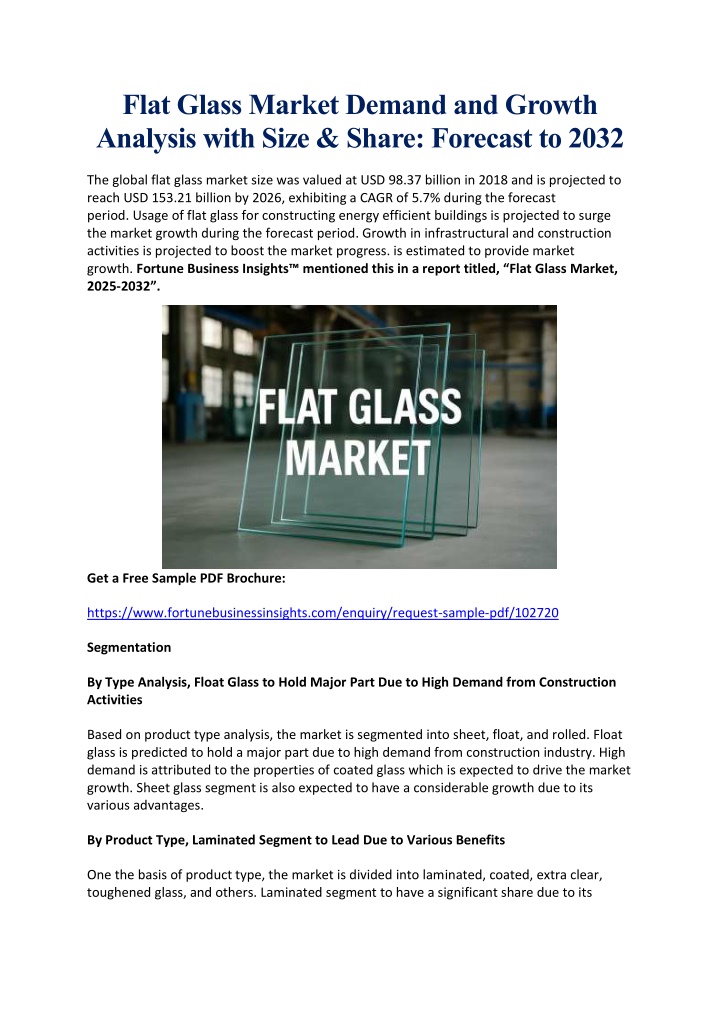 flat glass market demand and growth analysis with