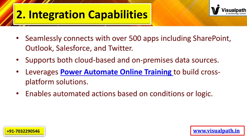 2 integration capabilities