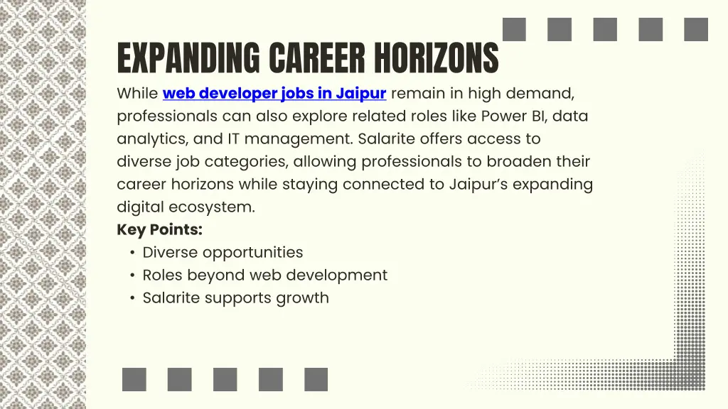 expanding career horizons while web developer