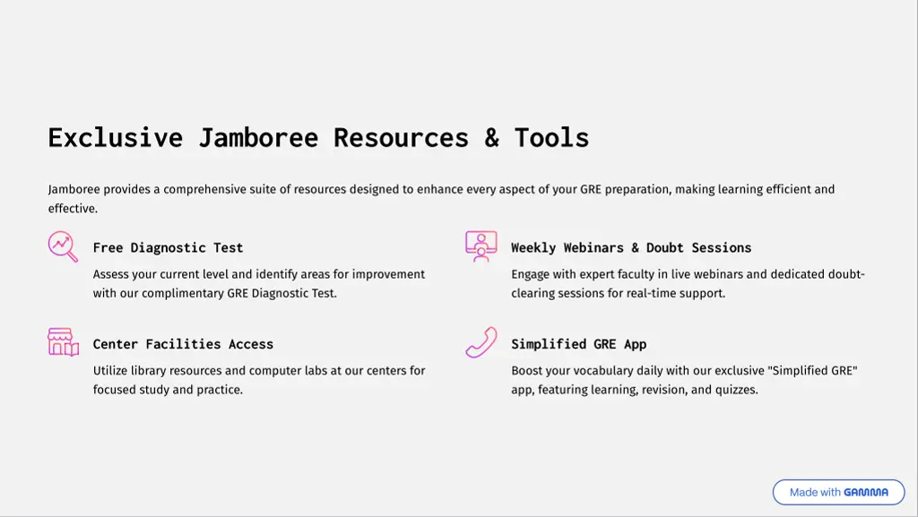 exclusive jamboree resources tools