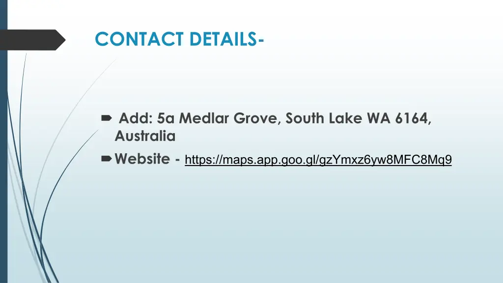 contact details