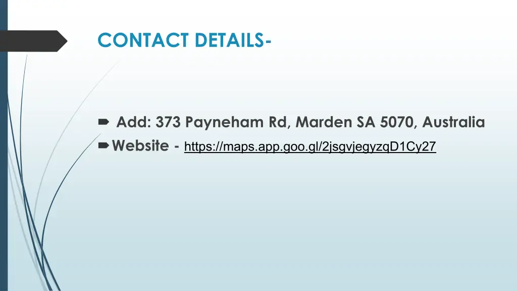 contact details