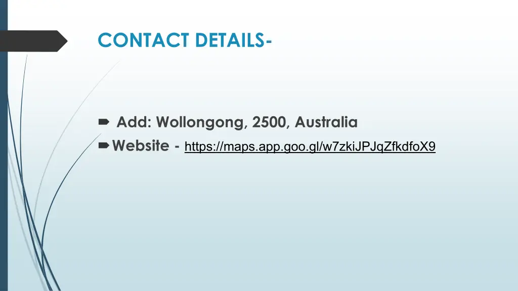 contact details