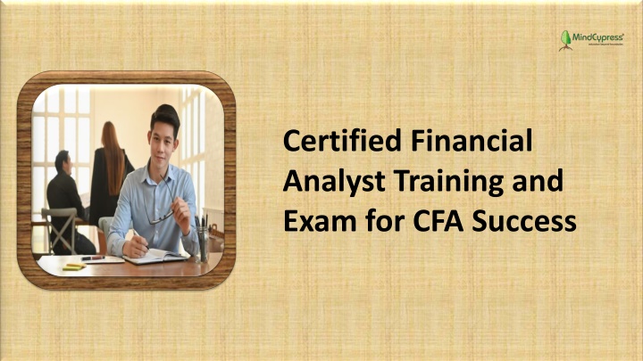 certified financial analyst training and exam