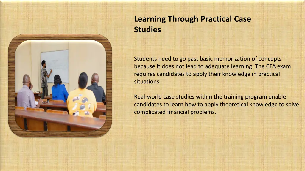 learning through practical case studies
