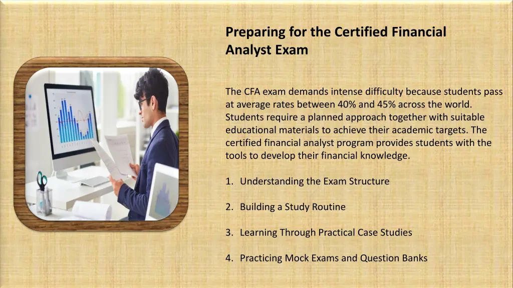 preparing for the certified financial analyst exam