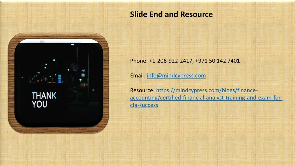 slide end and resource