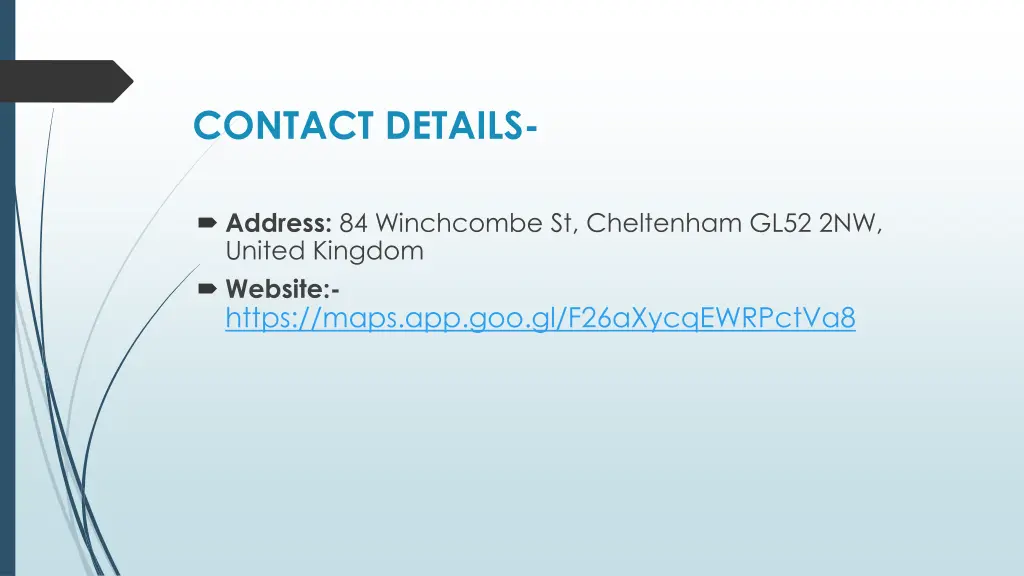 contact details