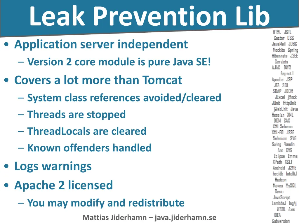 leak prevention lib application server