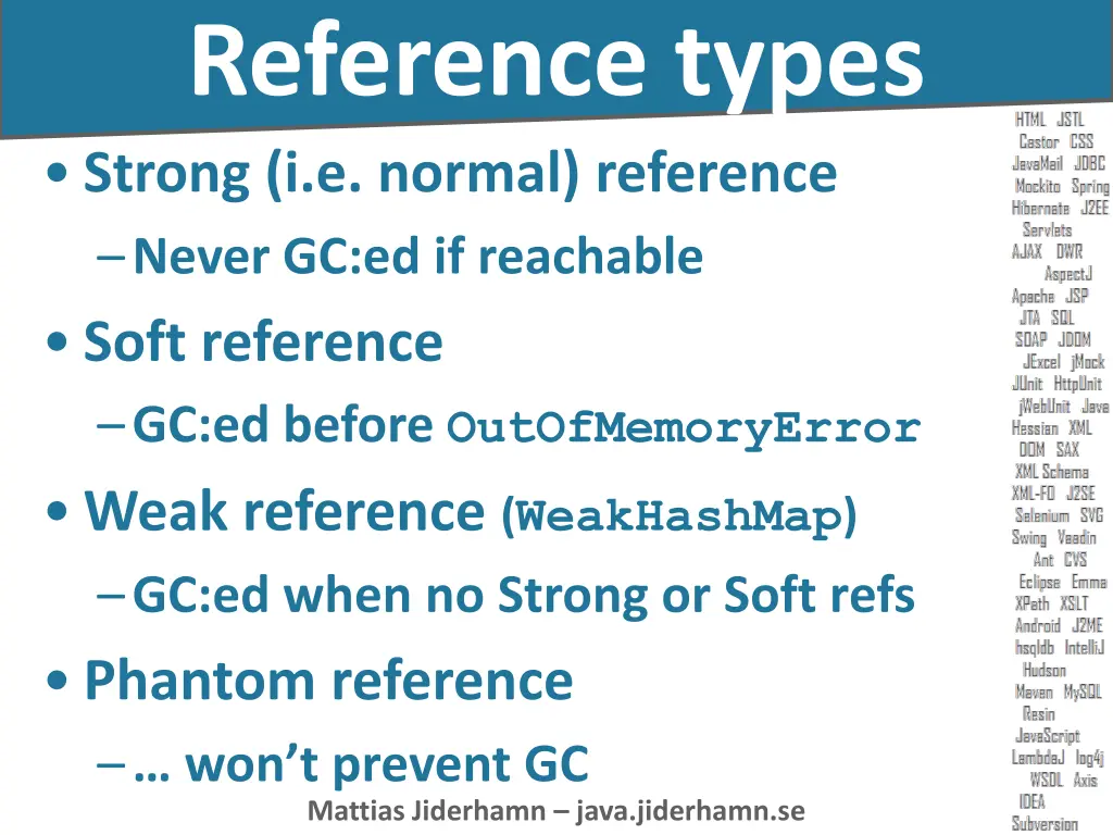 reference types strong i e normal reference never