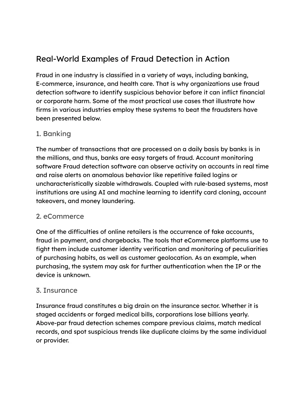 real world examples of fraud detection in action