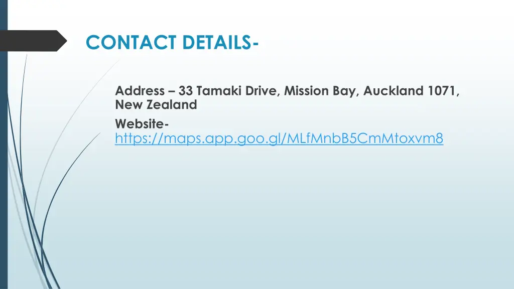 contact details
