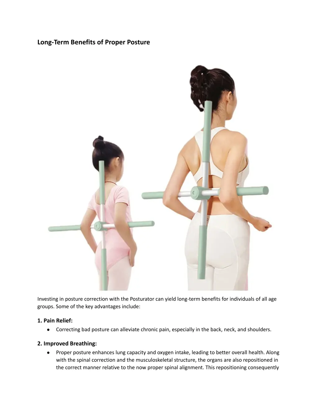 long term benefits of proper posture