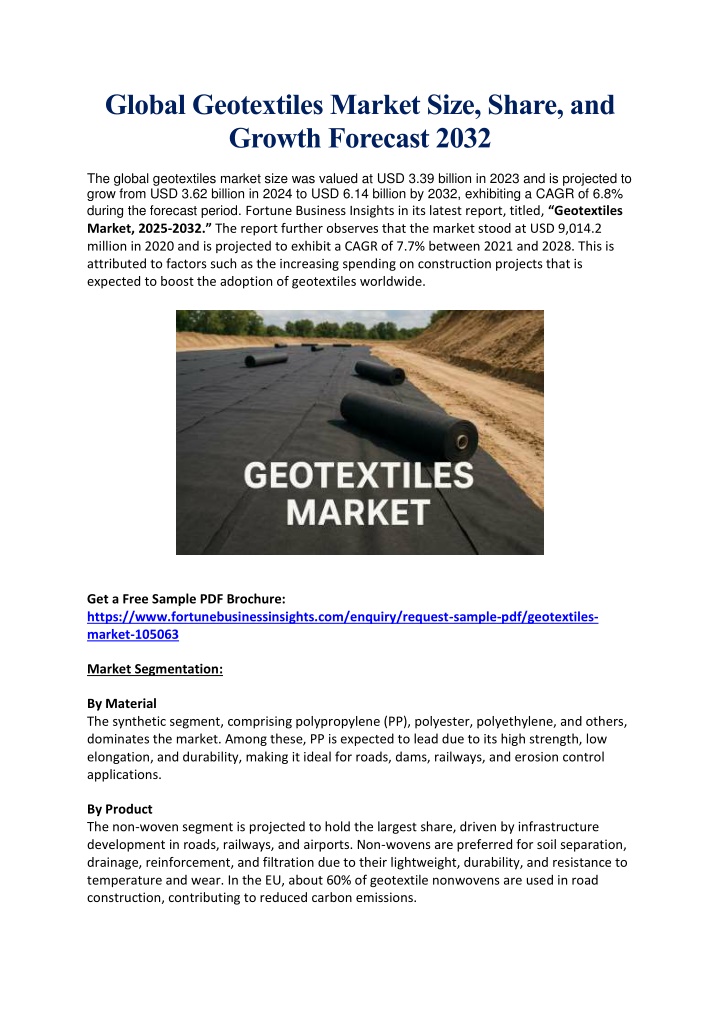 global geotextiles market size share and growth