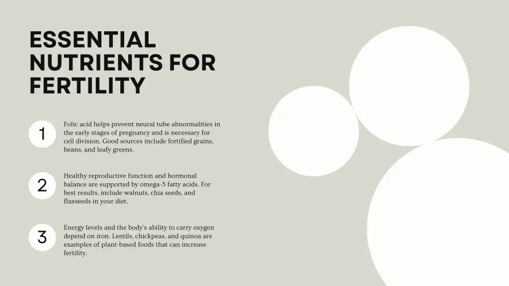 essential nutrients for fertility