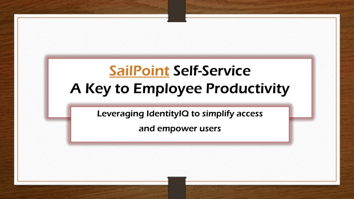 sailpoint self service a key to employee