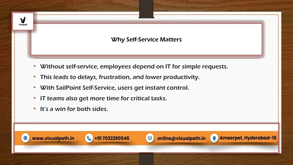 why self service matters