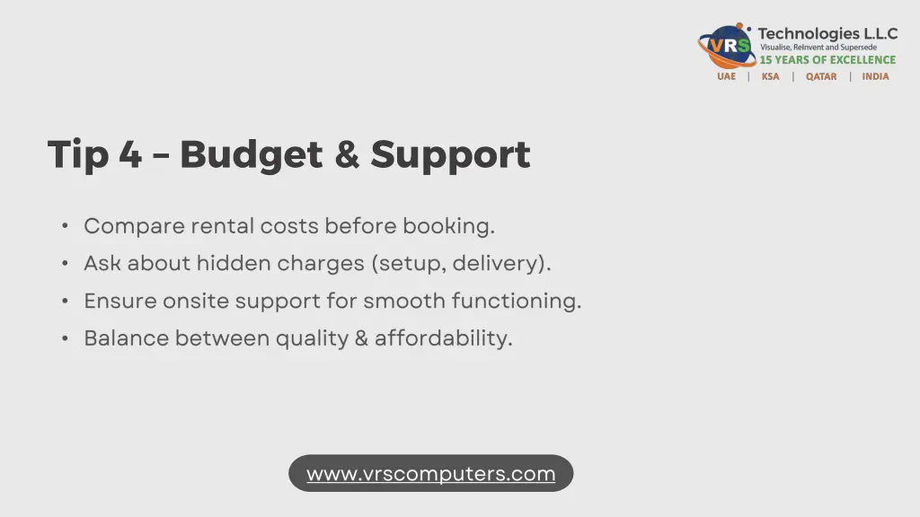 tip 4 budget support