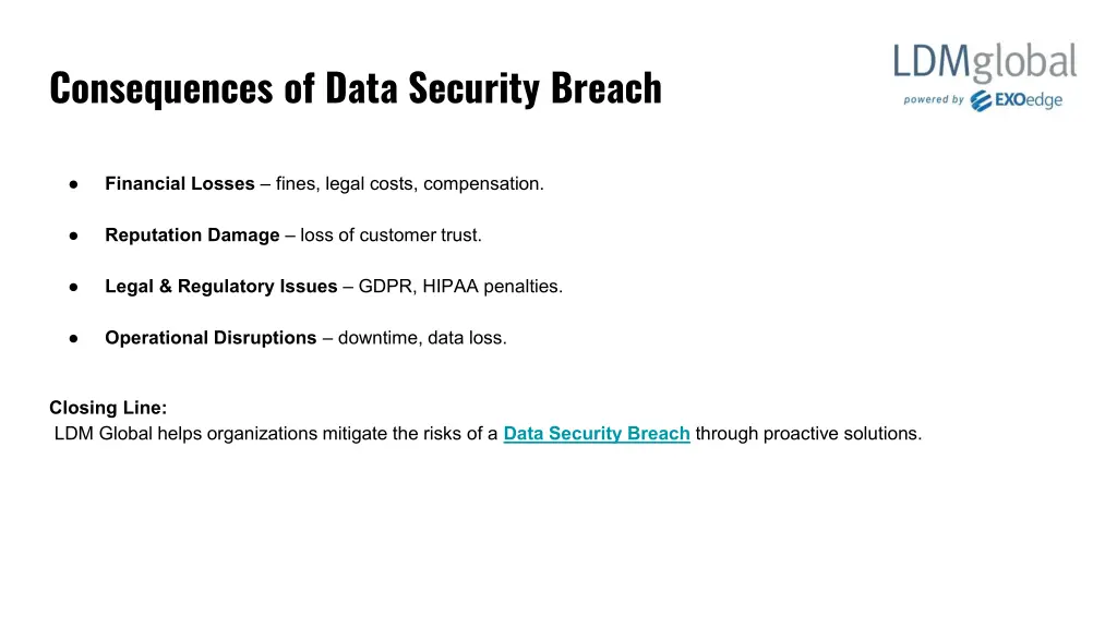 consequences of data security breach