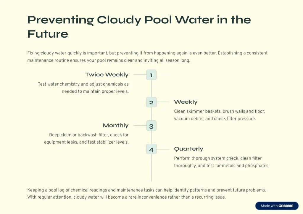 preventing cloudy pool water in the future
