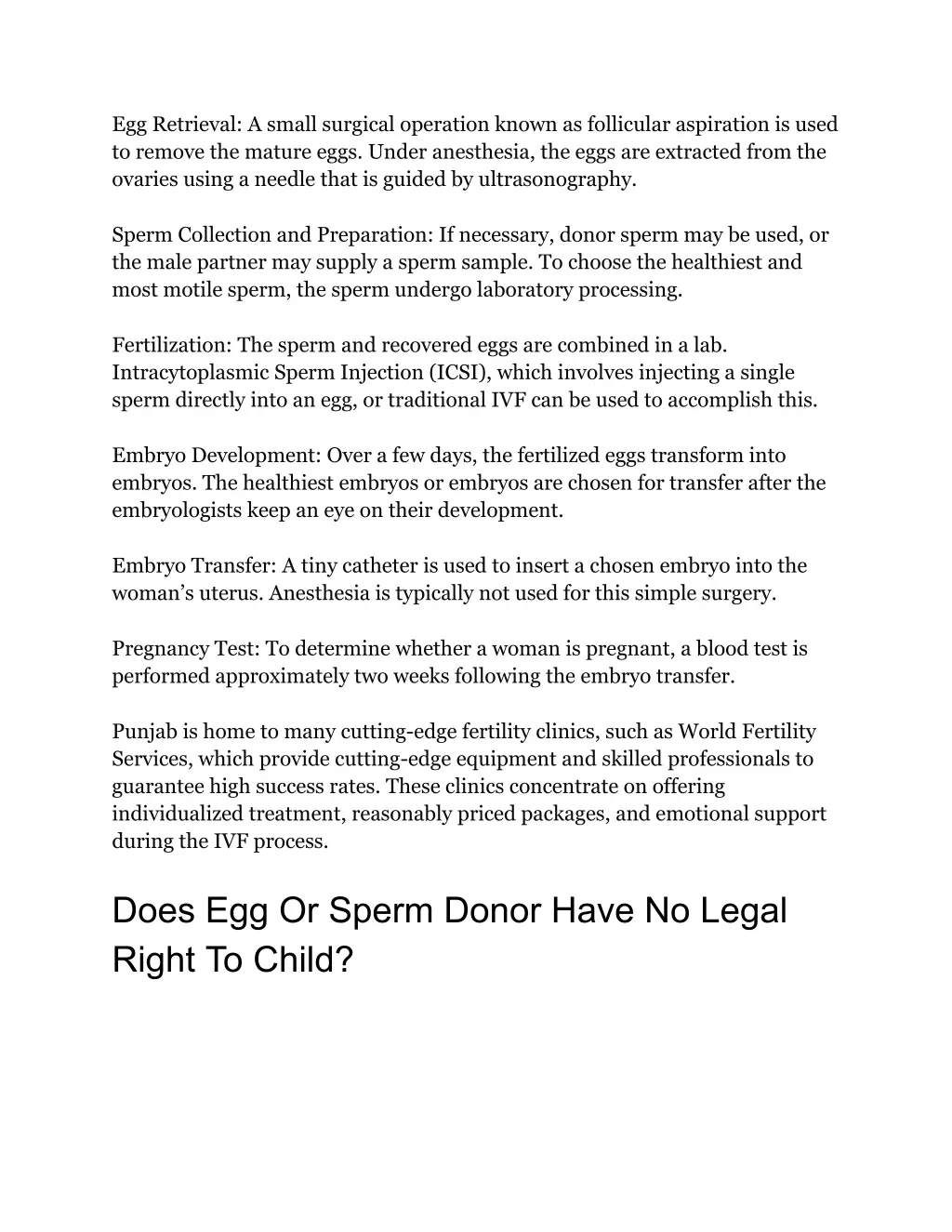 egg retrieval a small surgical operation known