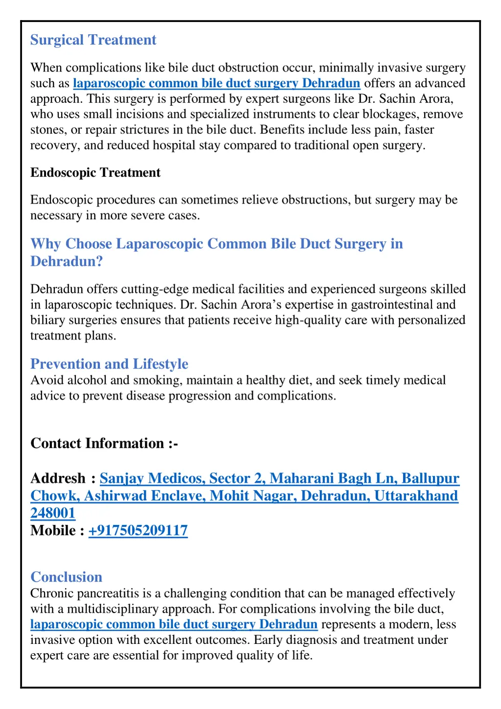 surgical treatment