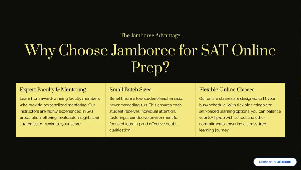 the jamboree advantage