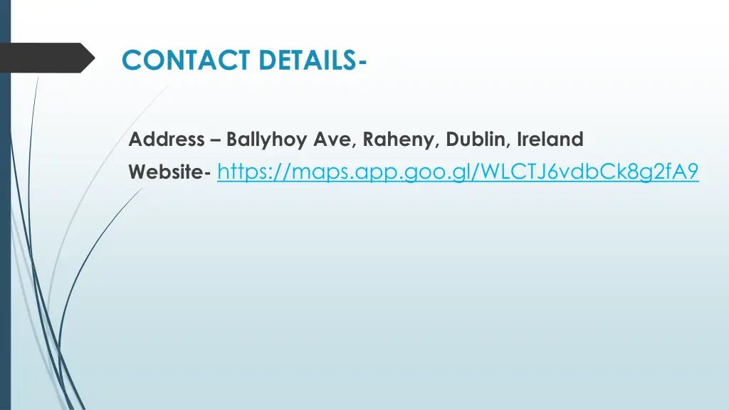 contact details