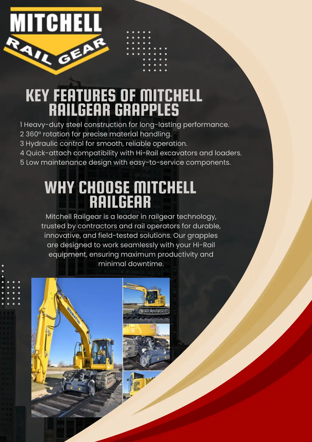 key features of mitchell railgear grapples