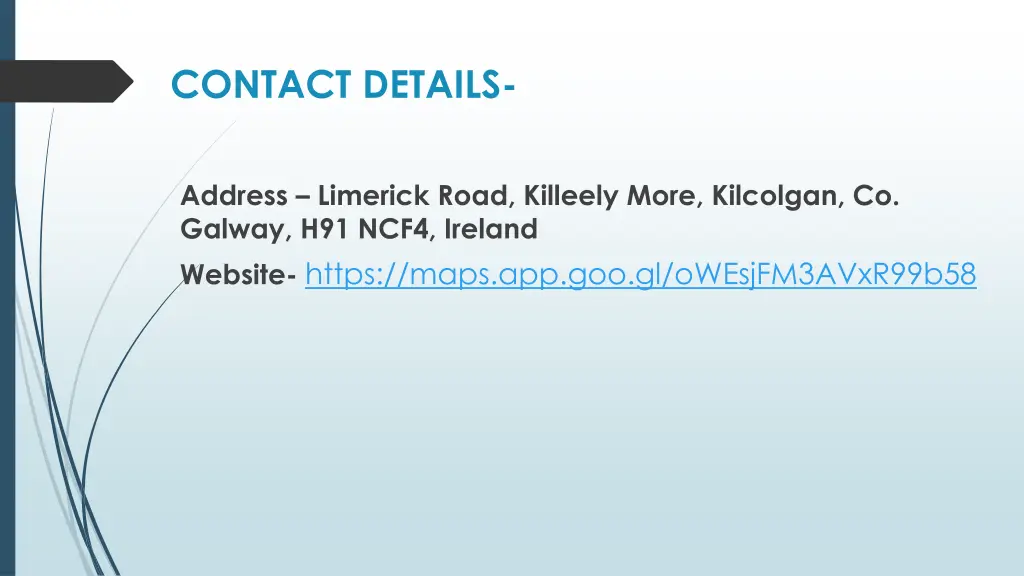 contact details
