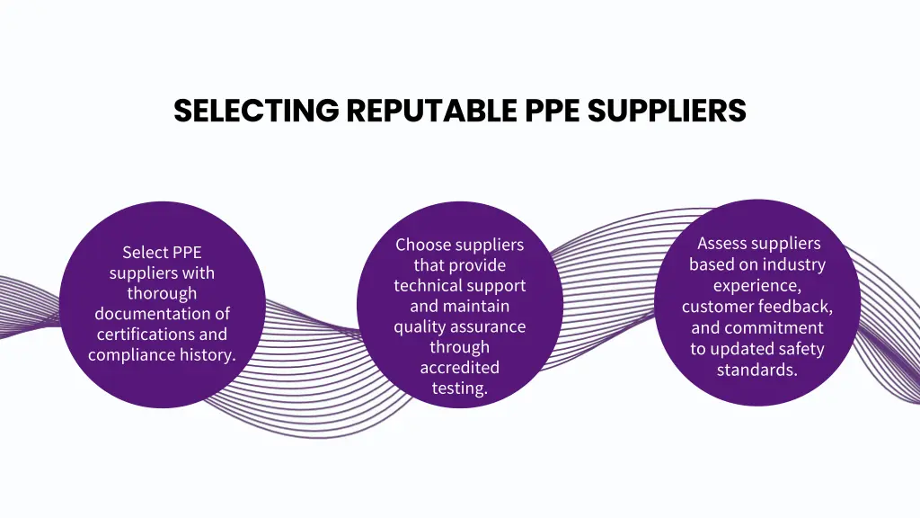 selecting reputable ppe suppliers
