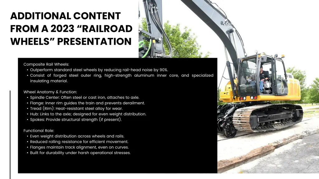 additional content from a 2023 railroad wheels