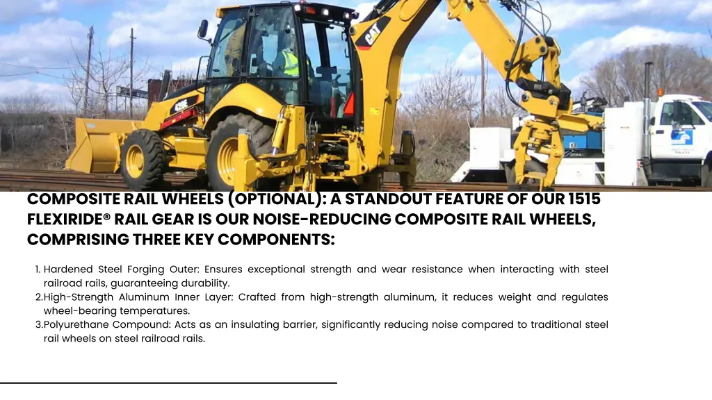 composite rail wheels optional a standout feature