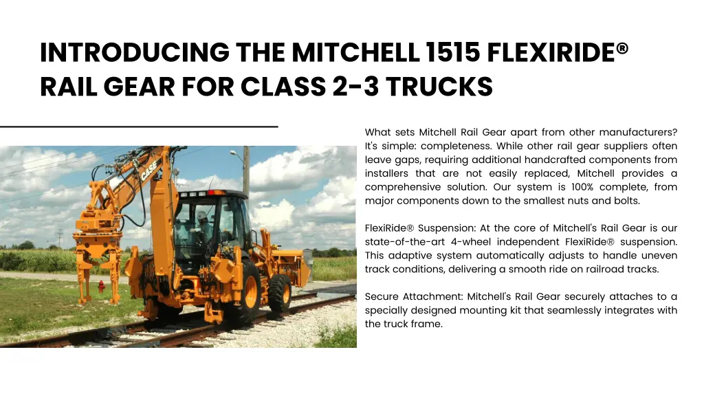 introducing the mitchell 1515 flexiride rail gear