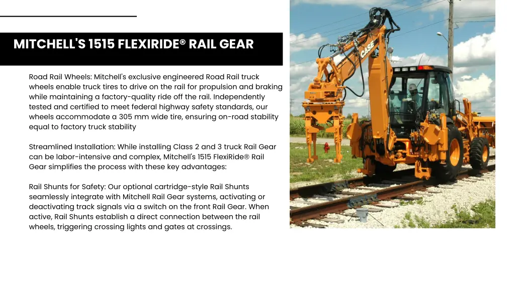 mitchell s 1515 flexiride rail gear