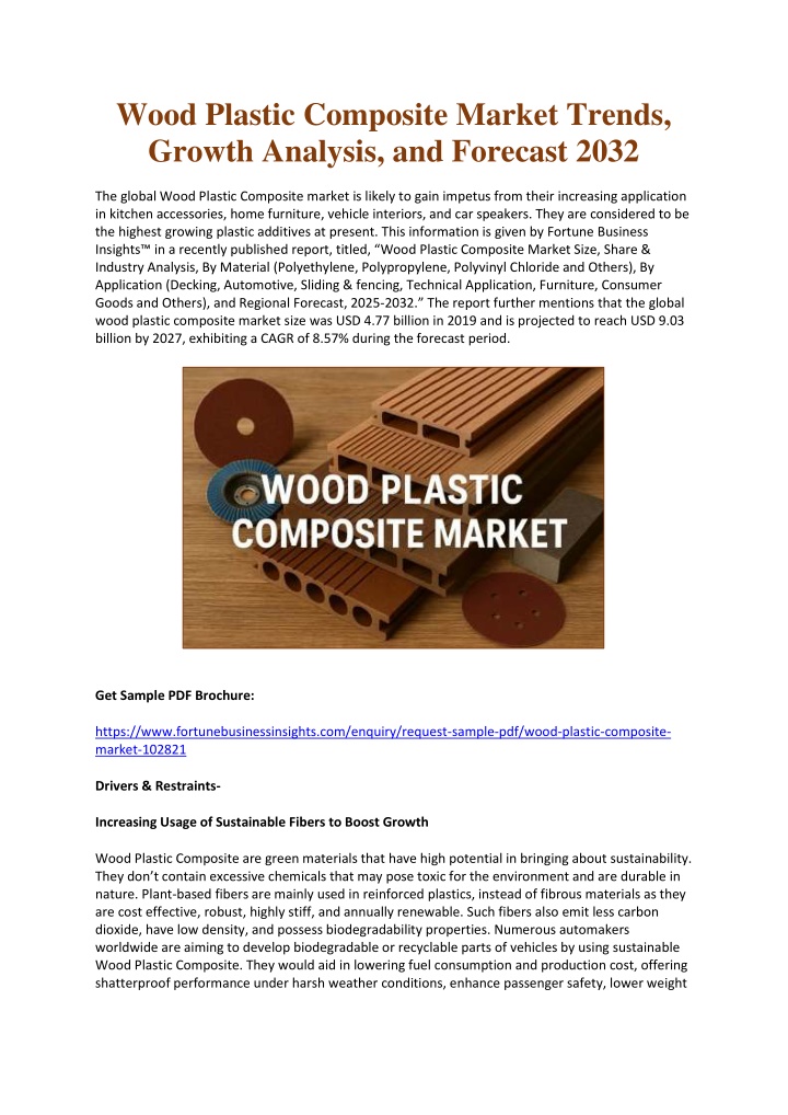 wood plastic composite market trends growth