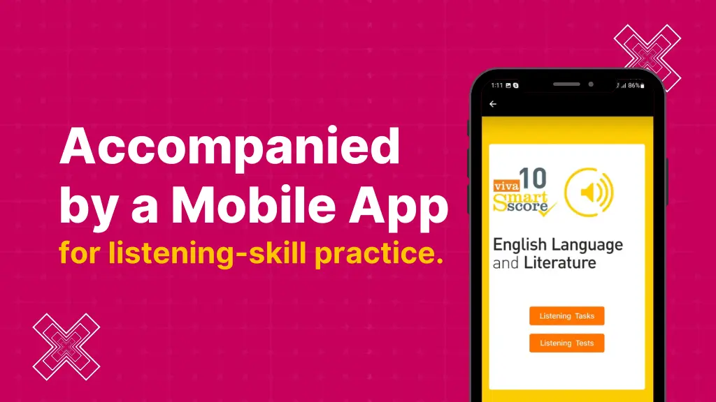accompanied by a mobile app for listening skill