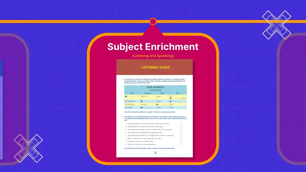 subject enrichment listening and speaking