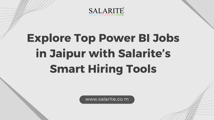 explore top power bi jobs in jaipur with salarite