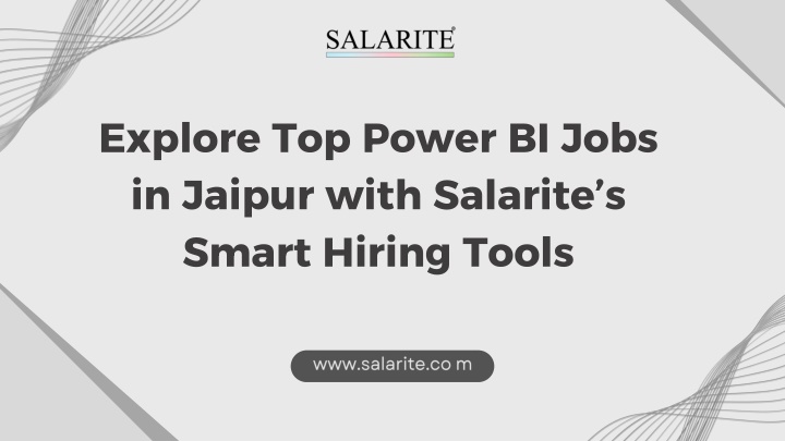 explore top power bi jobs in jaipur with salarite