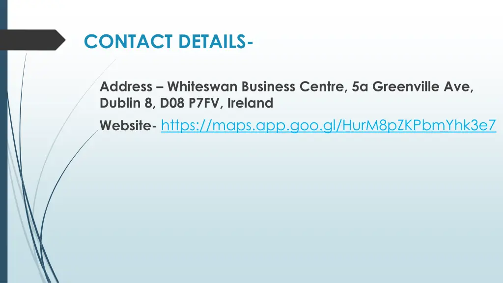 contact details