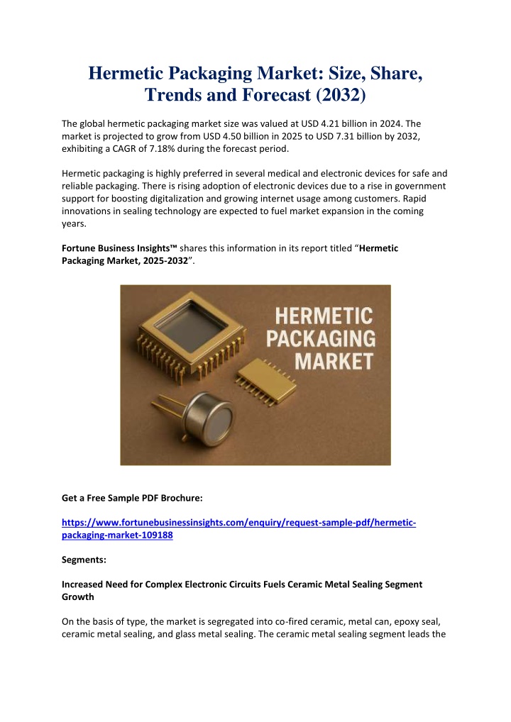 hermetic packaging market size share trends