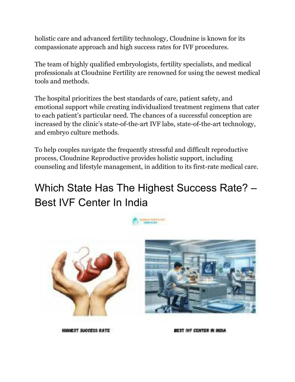 holistic care and advanced fertility technology