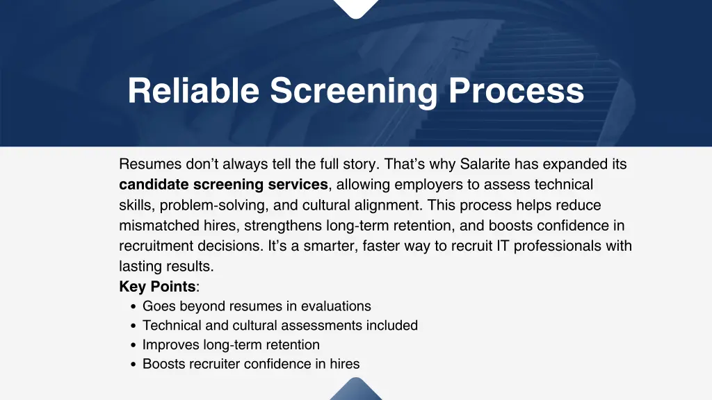 reliable screening process